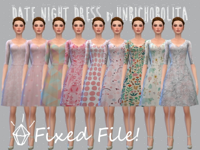 Sims 4 Date night dress fixed file at Un bichobolita