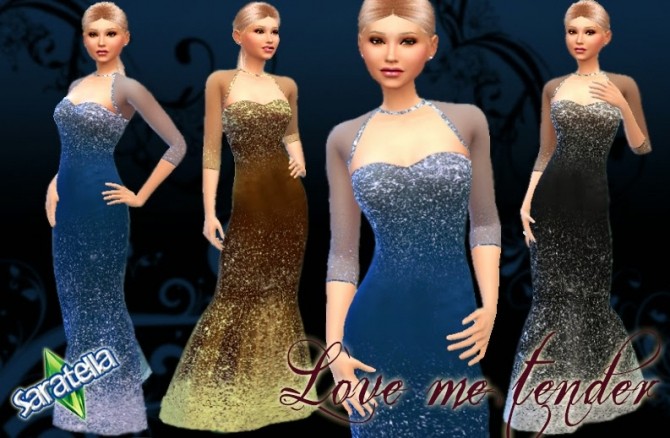 Sims 4 Love me tender dress at Saratella’s Place