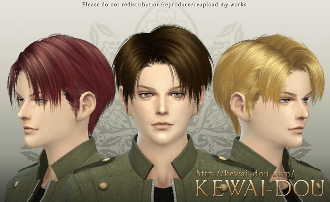 Levi male hair by Mia at KEWAI-DOU » Sims 4 Updates
