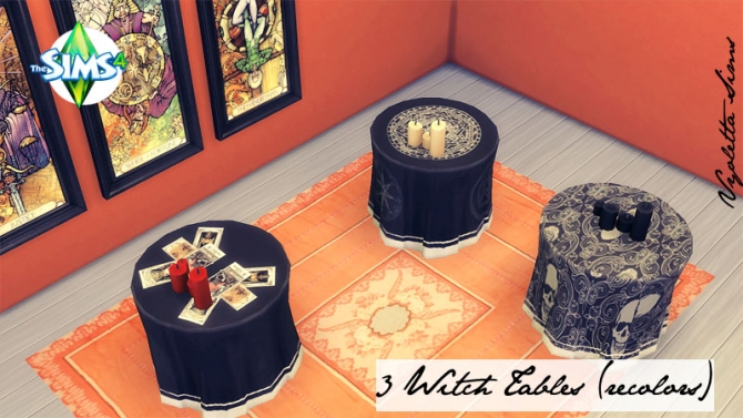 Sims 4 3 Witch tables at Mandarina’s Sim World