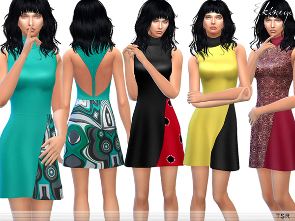 Sims 4 Stretch Cotton Dress by ekinege at TSR