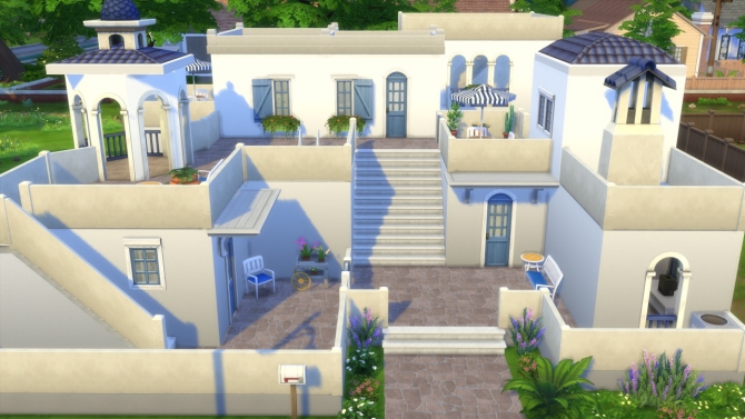 Sims 4 Greek Dream house at Totally Sims