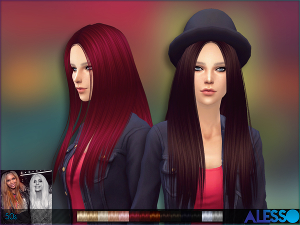 Sims 4 50s Hair by Alesso at TSR