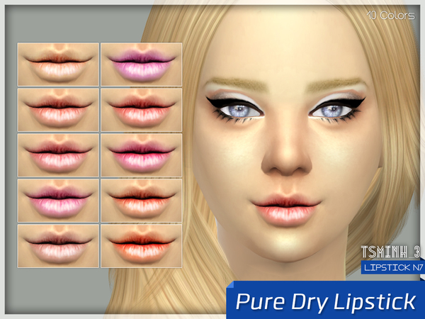 Sims 4 Pure Dry Lipstick by tsminh 3 at TSR