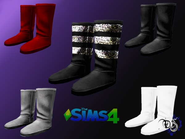 Sims 4 Monochrome Booties by Duhsims at TSR