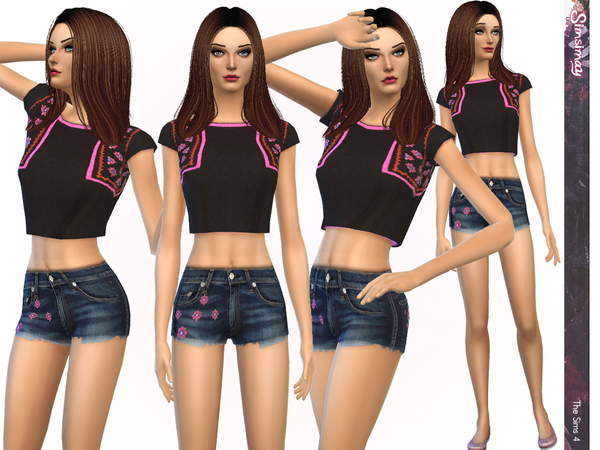 Holiday Set Crop Top By Simsimay At TSR Sims 4 Updates