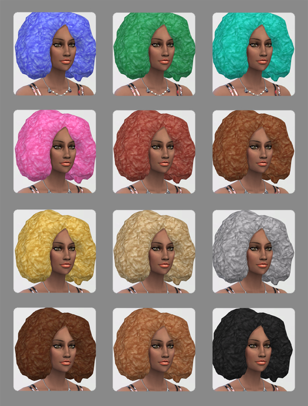 Sims 4 Afro Redux hair retexture at Nolan Sims