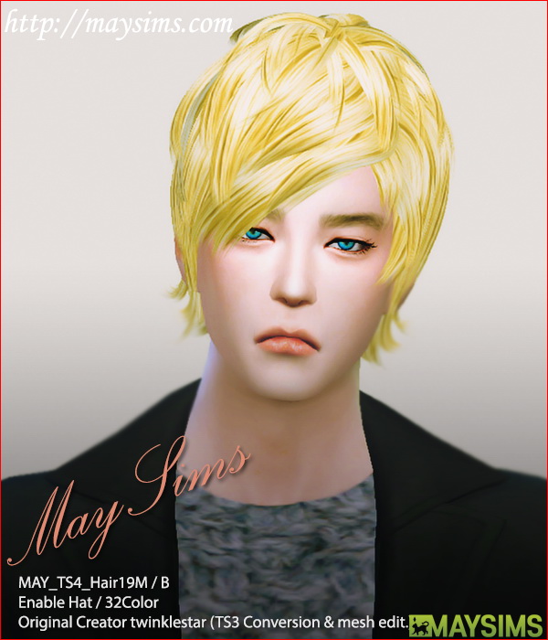 Sims 4 Hair 19 B at May Sims