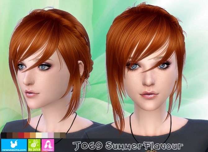 Sims 4 J069 Summer Flavour hair (Pay) at Newsea Sims 4