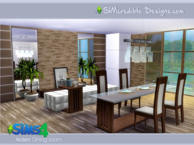 Sims 4 Arden Dining Room by SIMcredible! at TSR