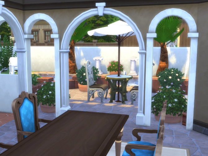 Sims 4 Tosca mediterranean home at Leander Belgraves