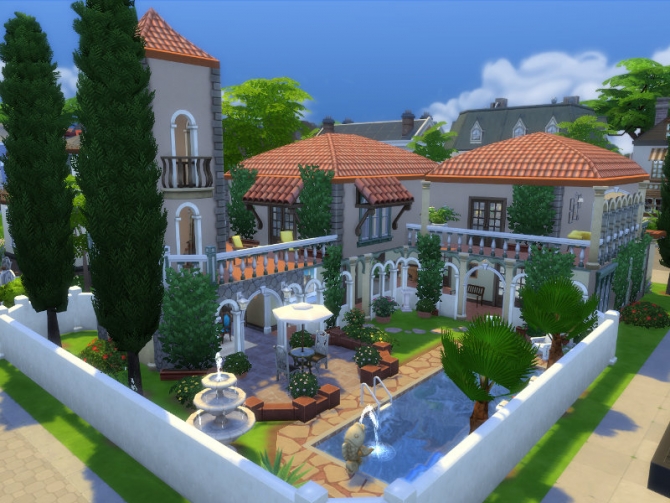 Sims 4 Tosca mediterranean home at Leander Belgraves