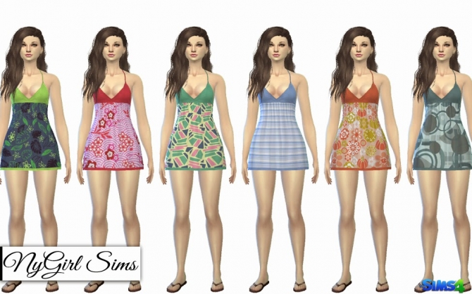 Sims 4 Printed Beach Sundress at NyGirl Sims