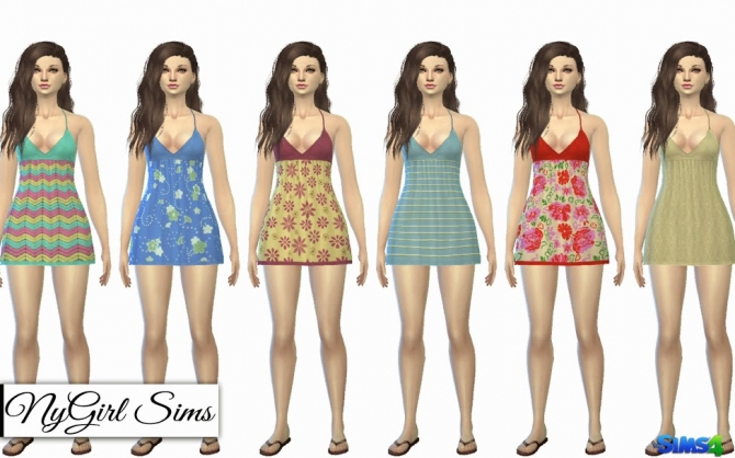 Sims 4 Printed Beach Sundress at NyGirl Sims