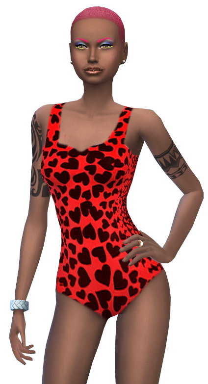 Sims 4 Heart Swimsuit at Annett’s Sims 4 Welt
