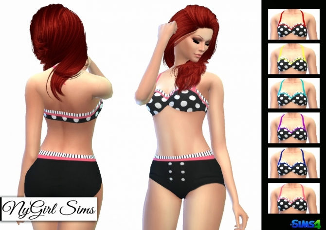 Sims 4 Vintage Polka Dot Bikini at NyGirl Sims