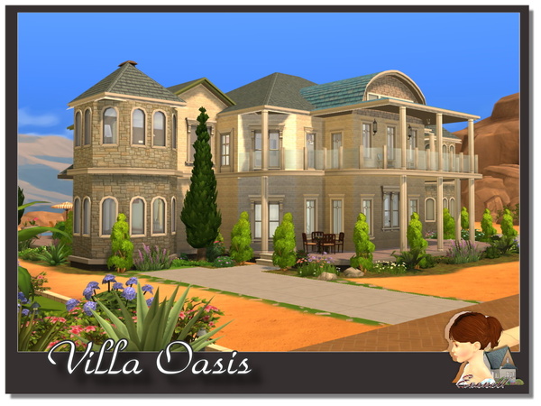 Sims 4 Oasis villa by evanell at TSR