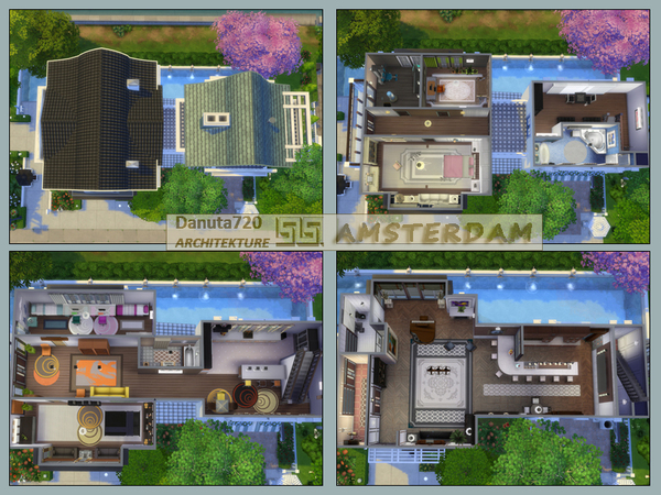 Sims 4 Amsterdam house by Danuta720 at TSR