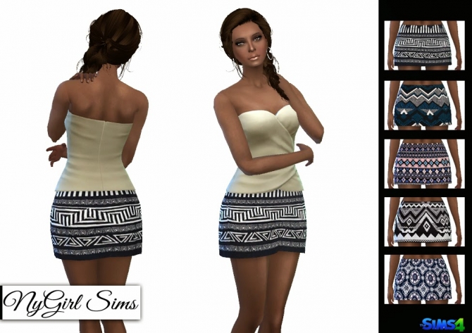 Sims 4 Twill Skirt at NyGirl Sims