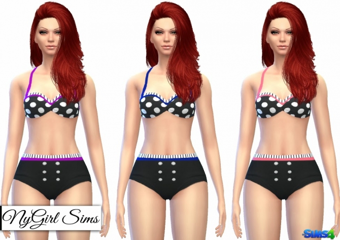 Sims 4 Vintage Polka Dot Bikini at NyGirl Sims
