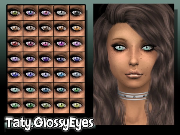 Sims 4 Taty Glossy Eyes by tatygagg at TSR