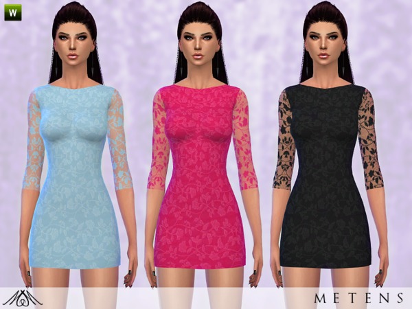 Sims 4 Serenity Dress by Metens at TSR