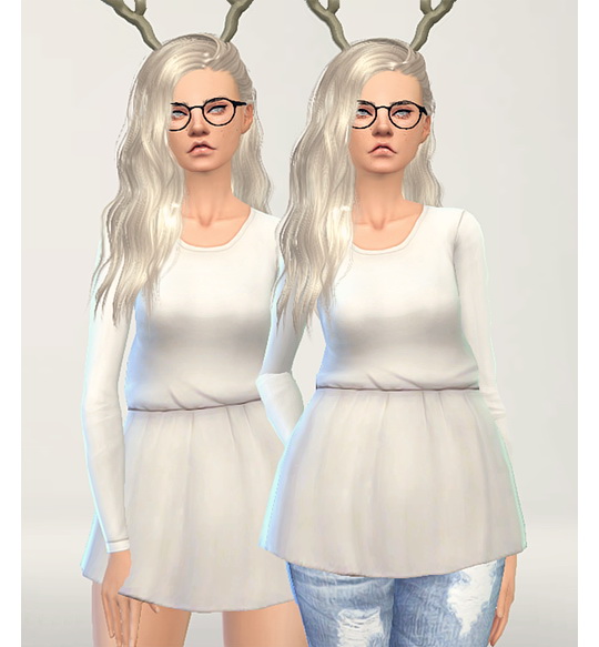 Sims 4 Long sleeve cotton tunic at Puresims
