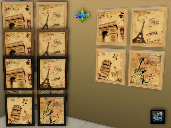 Sims 4 4 painting sets by Mabra at Arte Della Vita