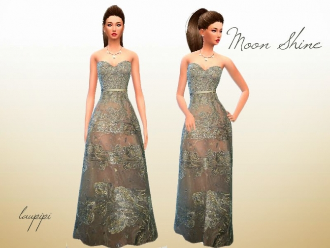 Sims 4 Moon Shine dress at Laupipi