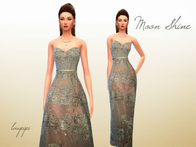 Sims 4 Moon Shine dress at Laupipi