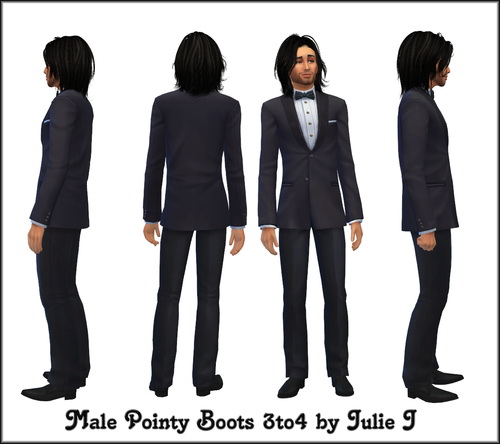 Sims 4 Male Pointy Boots 3to4 at Julietoon – Julie J