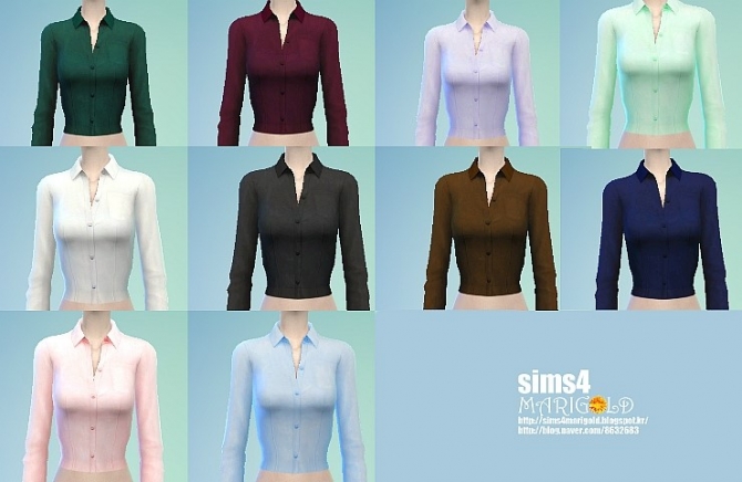 Sims 4 Skirt, shirt + acc at Marigold