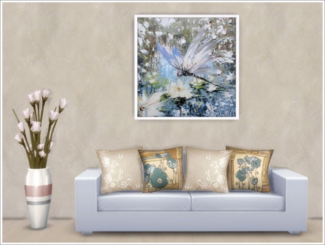 Sims 4 Butterflies paintings at Sims by Severinka