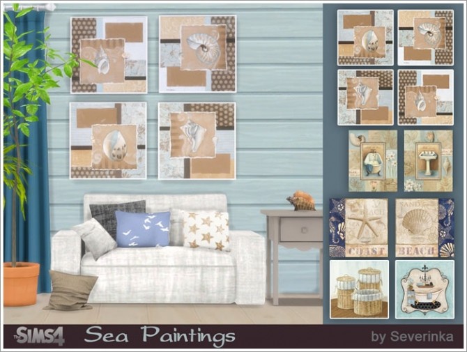 Sims 4 Sea paintings at Sims by Severinka