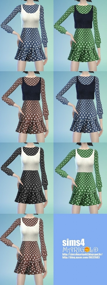 Sims 4 Knitted vest onepiece at Marigold