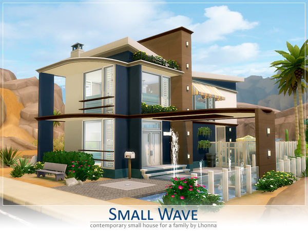 Sims 4 Small Wave house by Lhonna at TSR