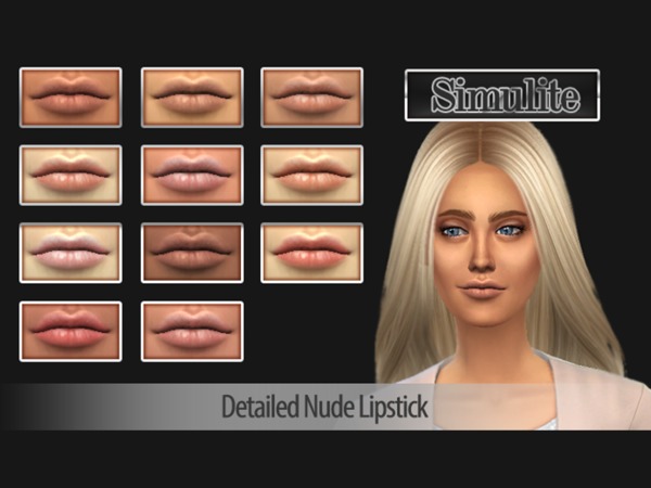 Sims 4 Detailed Lipstick by SimuliteSim at TSR