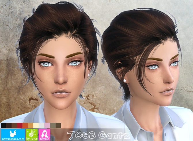 Sims 4 J068 Gantz hair for females (Pay) at Newsea Sims 4