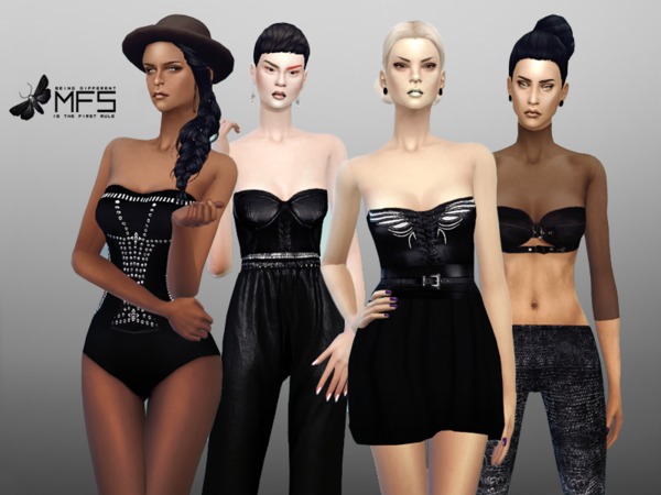 Sims 4 MFS Total Black Set by MissFortune at TSR