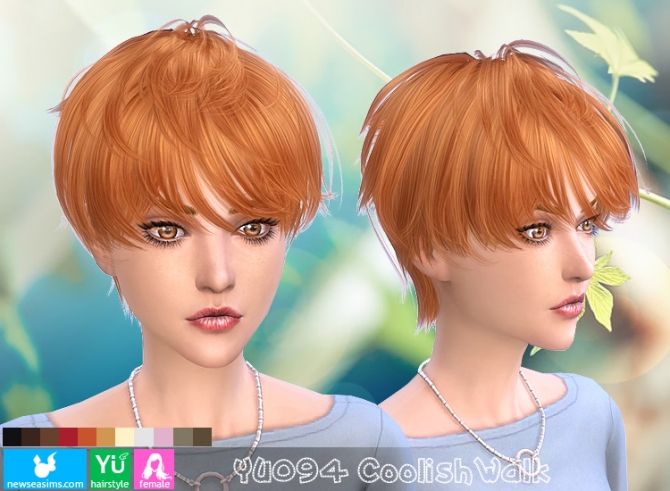Sims 4 YU094 Coolish Walks female hair (Pay) at Newsea Sims 4