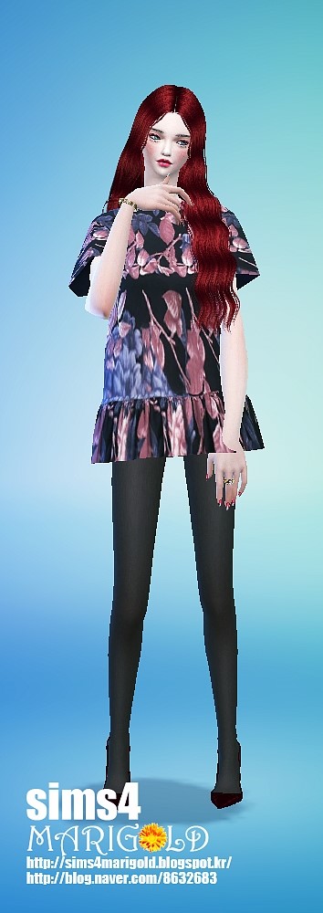 Sims 4 Beautiful flower blouse at Marigold