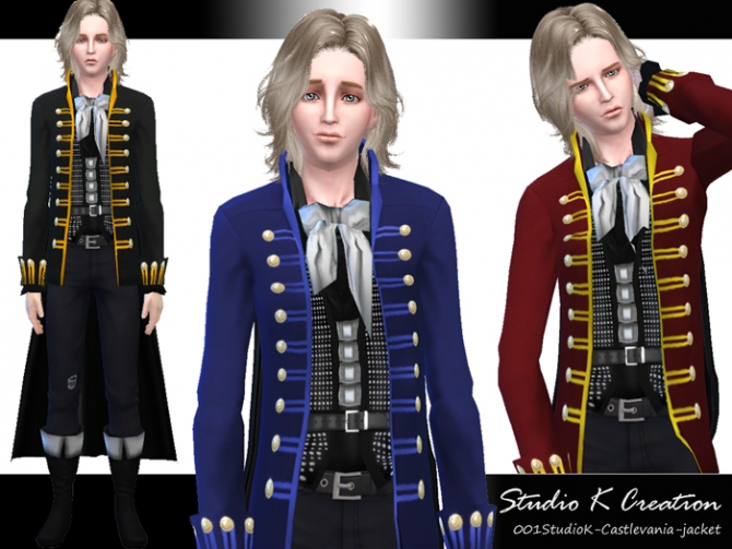 Sims 4 Castlevania Alucard outfit at Studio K Creation