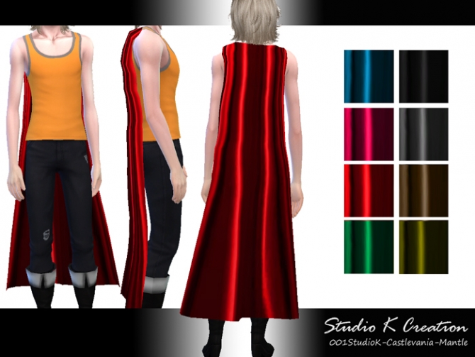 Sims 4 Castlevania Alucard outfit at Studio K Creation