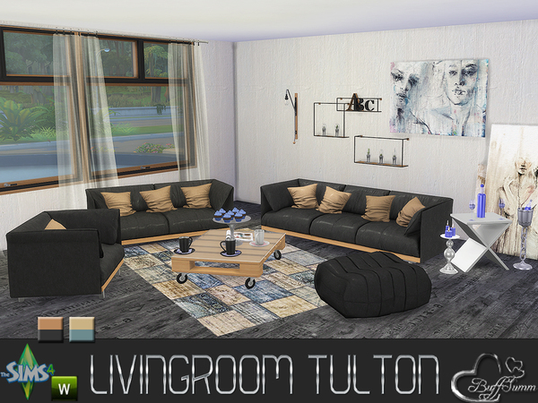 Sims 4 Tulton livingroom by BuffSumm at TSR