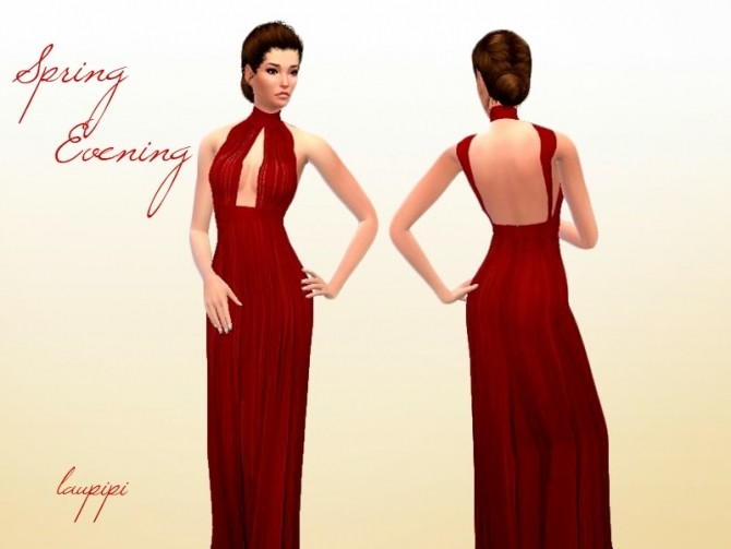 Sims 4 Spring Evening dress at Laupipi
