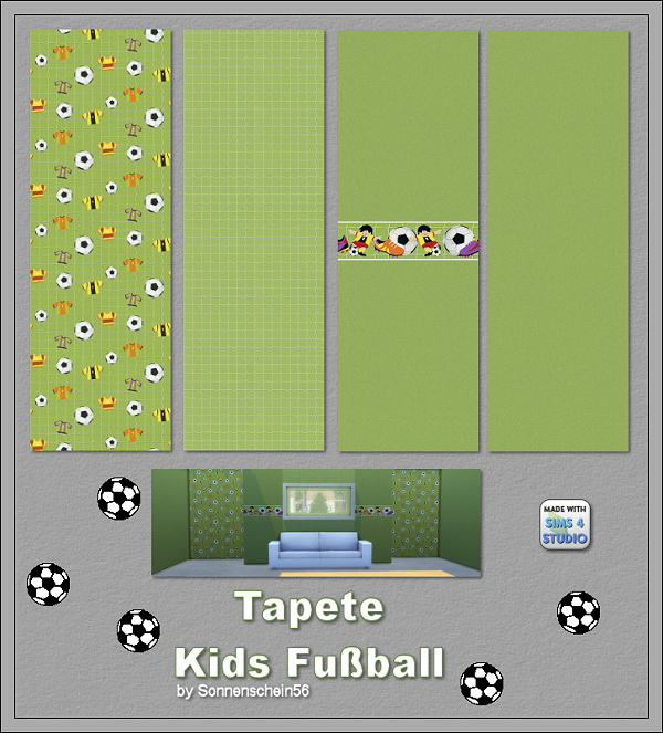Sims 4 Football walls for kids by Sonnenschein56 at Sims Marktplatz