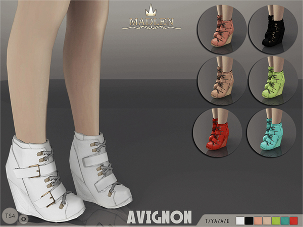 Sims 4 Madlen Avignon Boots by MJ95 at TSR