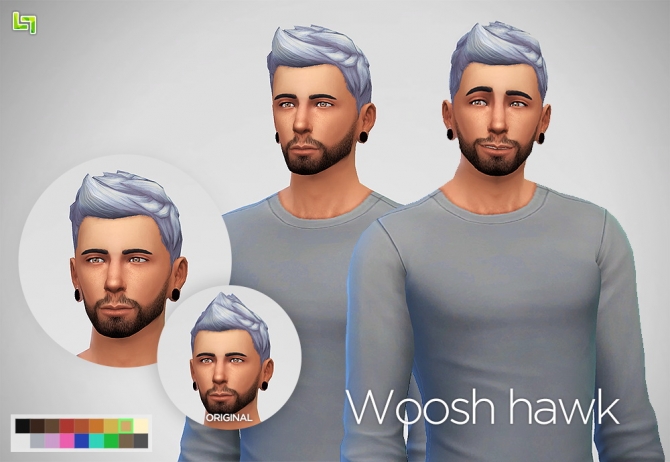 Sims 4 Woosh hawk hair edit at LumiaLover Sims