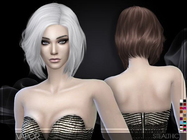 Sims 4 Vapor female hair by Stealthic at TSR