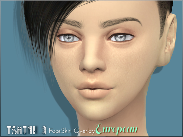 Sims 4 European FaceSkin Overlay by tsminh 3 at TSR
